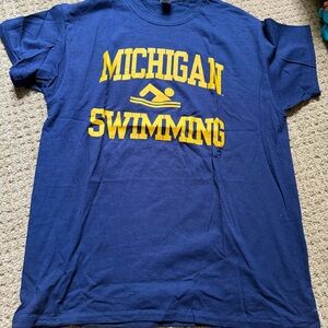 Michigan Swimming Navy and Yellow T-Shirt size L